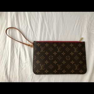 Louis Vuitton Neverfull MM Clutch Pouch Wristlet